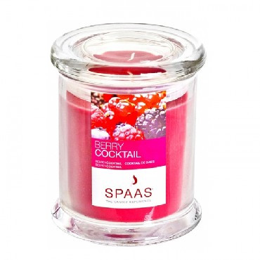 Свеча декоративная SPAAS Свеча в стакане АРОМА ПРЕМИУМ Ягодный коктейль 9/11см (60ч) 0547016273
