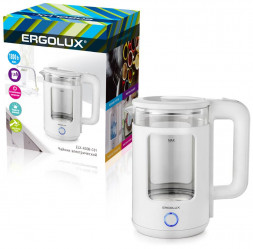 Чайник электрический ERGOLUX ELX-KG08-C01 белый
