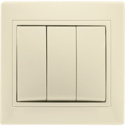 выключатель SMARTBUY (SBE-01i-10-SW3-0) Венера, 3-клавишный,коричневый