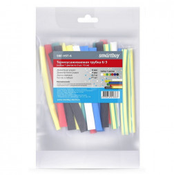 термоусадочная трубка SMARTBUY (SBE-HST-6) термоусаживаемая трубка 6/3 набор (набор 7 цветов по 3 шт, 10 см)
