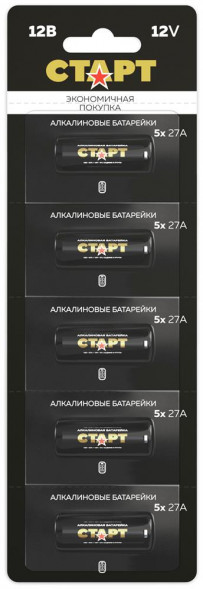Алкалиновая батарейка СТАРТ (19127) 27А -BL5 N