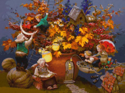 Картина по номерам БЕЛОСНЕЖКА 954-AS Семейный осенний букет