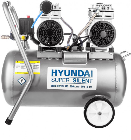 Компрессор HYUNDAI Компрессор безмасляный НYC 30250LMS поршневой, бесшумный
