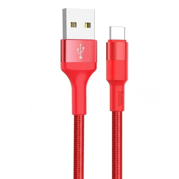 Дата-кабель HOCO (6957531080268) X26 USB (m) - Type-C (m) 1.0m - красный