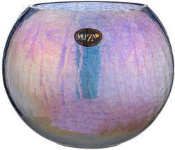 Ваза MUZA 380-640 ШАР CRACLE BLUE 4л d21см h21см