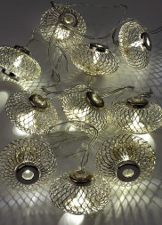 Гирлянда КОСМОС KOC_GIR-B120 Гирлянда Фонарики Хром мет 10L