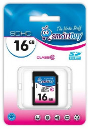 Карта памяти SMARTBUY (SB16GBSDCL10-00LE ) SDHC 16GB Class10