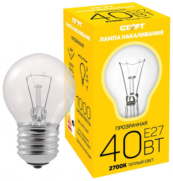 Лампа СТАРТ (10182) ДШ 40Вт Е27