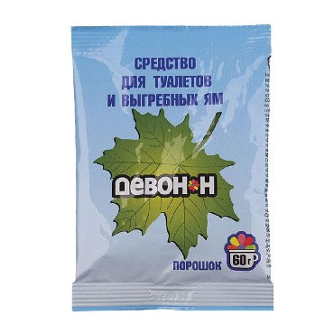 Биотуалет ЭКУМ Порошок Девон-Н 60 г. (для биотуалетов, выгребных ям, удаления запахов и загрязнений) 324234