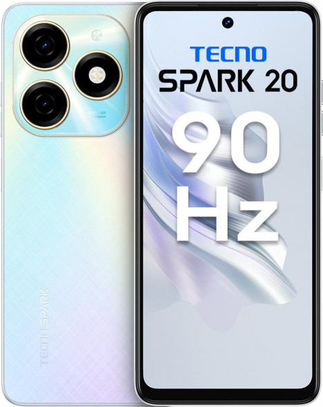 Смартфон TECNO Spark 20 8/128Gb White (TCN-KJ5N.128.CYWH)