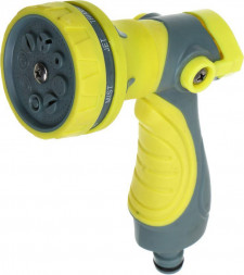 Пистолет садовый для полива INBLOOM Пистолет садовый для полива 8 реж, ВКЛ/ВЫКЛ распылительной форсунки, сплав цинка, пластик (161-025)