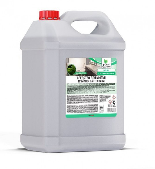 Моющее средство CLEAN&amp;GREEN CG8053 Bio-Gel для чистки сантехники (с активным хлором) 5кг