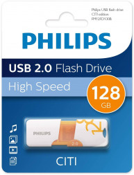 Флеш накопитель PHILIPS CITI2.0 128Gb белый (FM12FD130B/97)