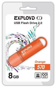 USB флэш-накопитель EXPLOYD 8GB-570-оранжевый