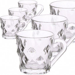 Набор кружек NOSHIN 443-1 Набор кружек 6 пр, 220 мл, стекло