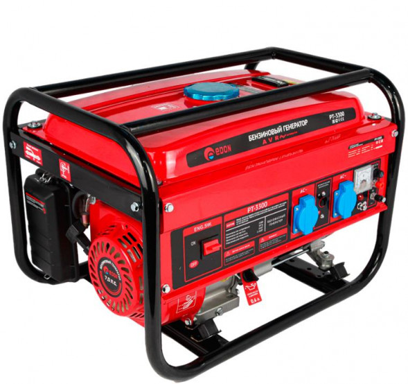 EDON PT-3300 Генератор бензиновый (3,3 кВт./3.0 кВт.,208см3, 12В/8,3А, руч.стартер)