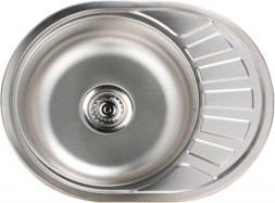 Мойка врезная GOTA ROCIO 283203 Мойка врезная 0,6мм 570*450мм.L гл.16см. вып. 3 1/2 матовая, с сифоном 0.6/160 (15)