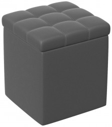 Пуф BONMEBEL Пуф Квадро кожзам серый (1 пак.)