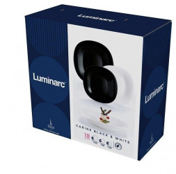 Набор столовый LUMINARC КАРИН столовый набор 18 предметов черно-белый (N1489)