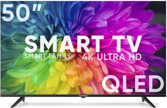 Телевизор SOUNDMAX SM-QLED50T2SU(черный)\Q SOUNDMAX SM-QLED50T2SU(черный)\Q