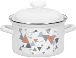 Кастрюля ЛЫСЬВА 16124АП2 Треугольники эмал 3,0л