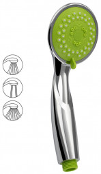 Лейка душевая САНАКС 6037 Лейка душевая массажная зелёная вставка