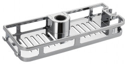 Полка для душевых стоек BRIMIX 3352 Полка для душевых стоек и стоек тропический душ, глубокая, хромированная, 28х11х4 см