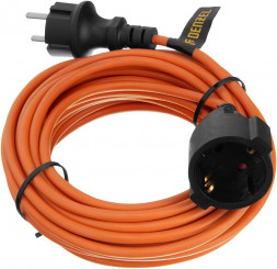DENZEL Удлинитель-шнур силовой Garden Series, ПВС, 10м, 1 розетка, 3 x 1 мм, 37405