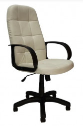 Кресло компьютерное ЯрКресло Кресло Кр45 ТГ ПЛАСТ ЭКО5 (экокожа белая)