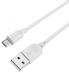 Кабель BOROFONE (6957531090014) BX14 USB (m)-microUSB (m) 2.0m - белый