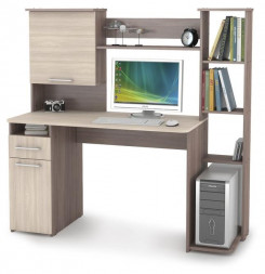 Стол компьютерный МЕБЕЛЬ-КОМПЛЕКС Стол компьютерный Лоредо СК-22 Шимо Ясень Темный/Шимо Ясень Светлый (2уп.)