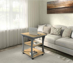 Стол журнальный БИТЕЛ СЖ-2 ДУБ ЗОЛОТОЙ КРАФТ/СЕРЫЙ ГРАФИТ