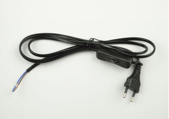 Сетевой шнур с вилкой и выключателем UNIEL (UL-00004432) UCX-C11/02A-170 BLACK