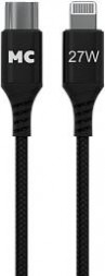 Кабель MORE CHOICE (4620202554130) K69ia USB 3.0A PD 27W для Lightning ng 8-pin Type-C - 1м , черный