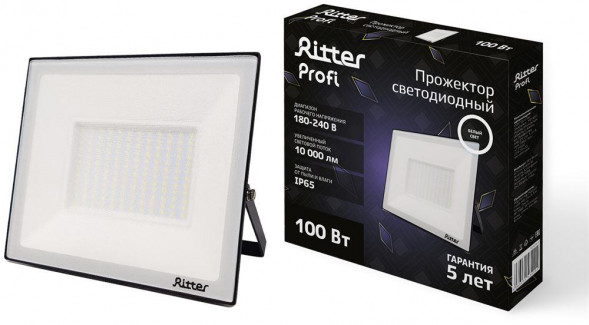 Прожектор светодиодный RITTER 53419 5 PROFI 100 Вт 4000К черный