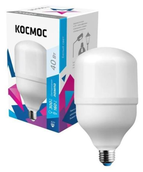 Лампа светодиодная КОСМОС LKSMHWLED40WE2745
