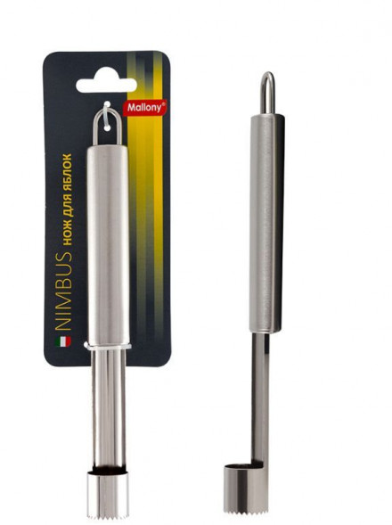 Нож для яблок MALLONY Нож для яблок из нержавеющей стали, NIMBUS, 20*2 см, овальная ручка с подвесом (007419)