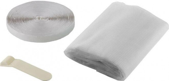 Противомоскитная сетка STAYER Comfort, белая, для окон, 1.1 х 1.3 м, с крепежной лентой, противомоскитная сетка (12480-11-13)
