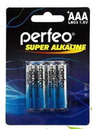 Элементы питания PERFEO LR03-4BL SUPER ALKALINE (120)