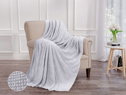 Плед ОРИОН НФ-00003263 Wellsoft luxe/Шахматка, серый/1,5 сп