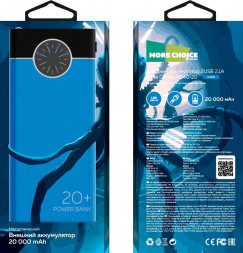 Зарядное устройство MORE CHOICE (4610196406751) PB40-20 - 20000mAh Blue