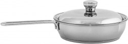 Сковорода АМЕТ АША 3с145 Традиция (1 ручка) нерж 20см 1,0л мет/кр ТРС