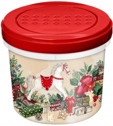 Емкость для сыпучих продуктов HOMVER Банка с завинчивающейся крышкой 0,7л с декором &quot;Игрушки&quot; (микс) 223137990/00