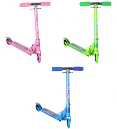 Самокаты SILAPRO Самокат 2-х колес., колеса d95мм ПВХ, металл, до 40кг, h76.5-73-68x9x59см, 3 цвета 131-037