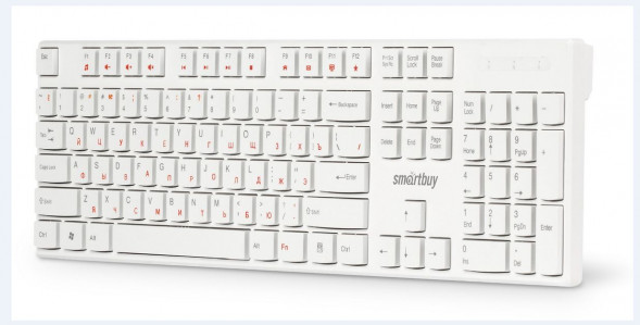 Клавиатура SMARTBUY (SBK-238U-W) ONE 238 USB, белый