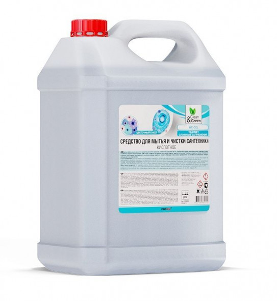 Моющее средство CLEAN&amp;GREEN CG8055 WC-Gel для чистки сантехники (кислотное) 5кг