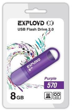 USB флэш-накопитель EXPLOYD 8GB-570-пурпурный