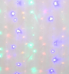 Гирлянда UNIEL (UL-00007216) ULD-C3020-240/TTK MULTI IP44 Занавес светодиодный с эффектом мерцания, 3х2м. Соединяемый. 240 светодиодов