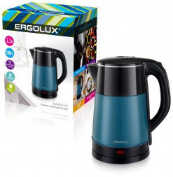 Чайник электрический ERGOLUX ELX-KS14-C44 черый/зеленый