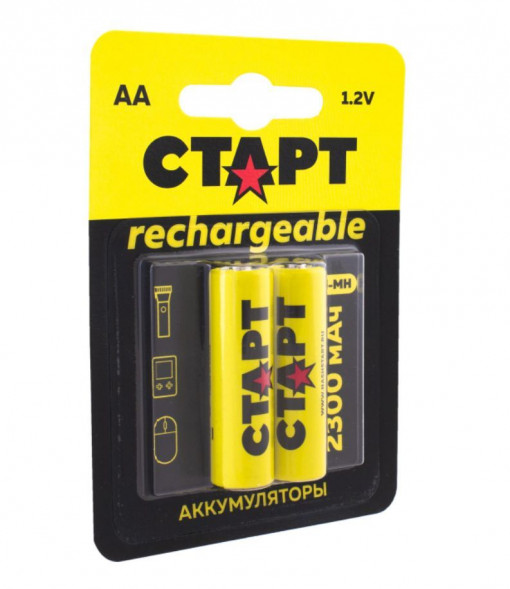 Аккумулятор СТАРТ HR6 AA 2300mah NIMH-BL2 20/160 СТАРТ (17376) HR6 AA 2300mah NIMH-BL2